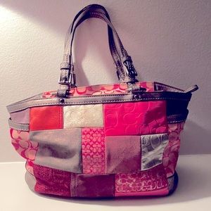Hot pink coach bag